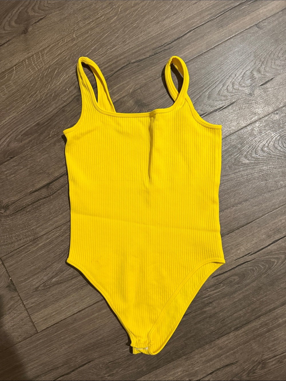 QQQ Ribbed Yellow Bodysuit - Women